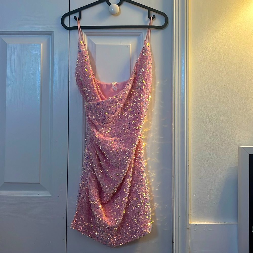 Pink dress with sparkles